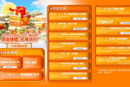 淘宝推出冬日暖心版 年终好价节等活动开启